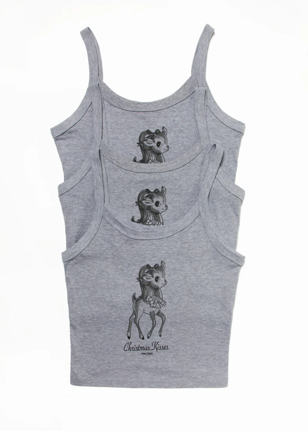 Christmas Kisses Cropped Tank Top - Image 3